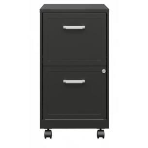 Archivador vertical móvil de 2 cajones Hirsh - Negro