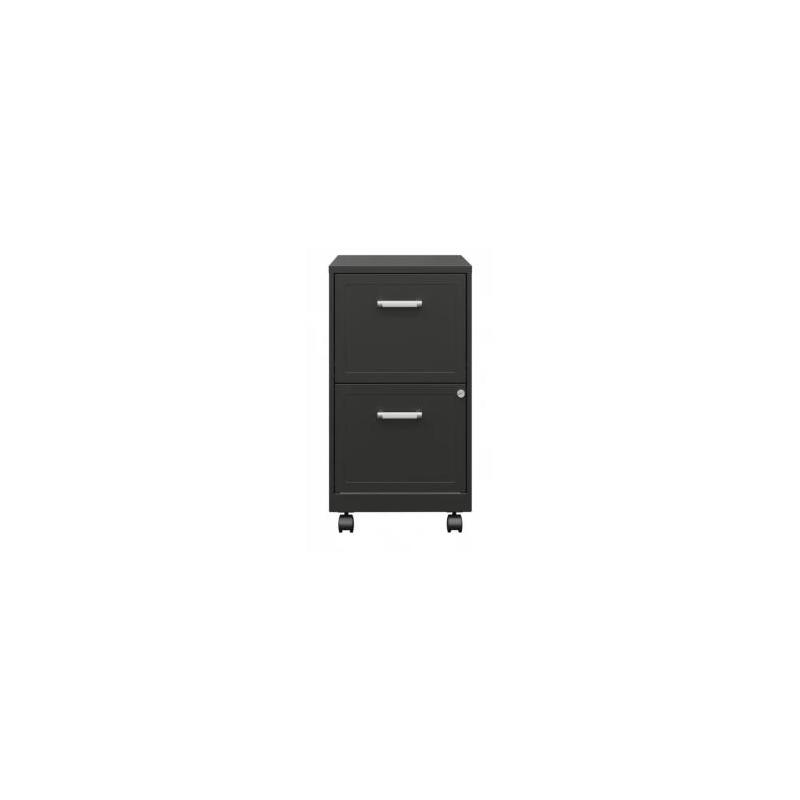Archivador vertical móvil de 2 cajones Hirsh - Negro