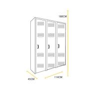 Locker Metalico 3 Puertas