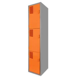 Locker Color Naranja - 3 puertas