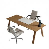 Escritorio de oficina ejecutivo rectangular de madera