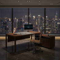 Escritorio moderno de muebles de oficina Escritorio de oficina ejecutivo en forma de L