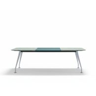 Escritorio de oficina ejecutivo rectangular de cuero