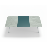 Escritorio de oficina ejecutivo rectangular de cuero