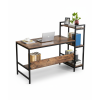 Escritorio industrial con estantes