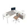 Escritorio moderno de muebles de oficina Escritorio de oficina ejecutivo en forma de L
