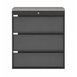 Archivero Metálico Horizontal Titan File 3 Archivero para Oficina de 3 Gavetas con Cerradura