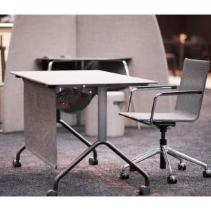 Escritorio de oficina operativo plegable con ruedas