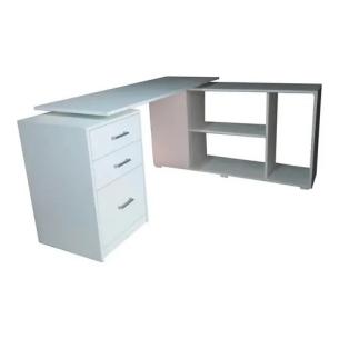 Escritorio Moderno Esquinero Blanco Económico En L