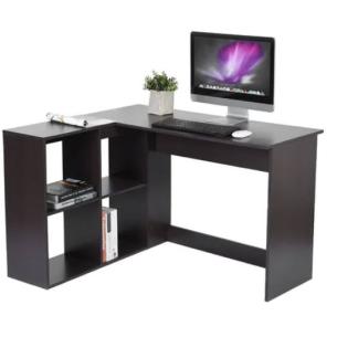 Escritorio en forma de L Marrón Oscuro